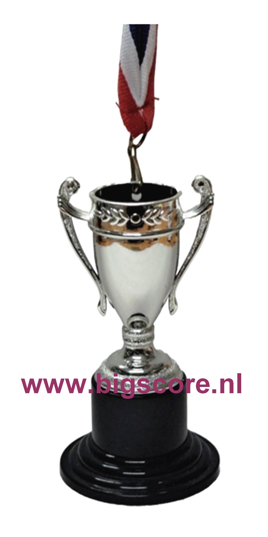 Voetbal VO-54 Kunststof Cup met lint en tekst sticker LAATSTE 20 OP=OP!!